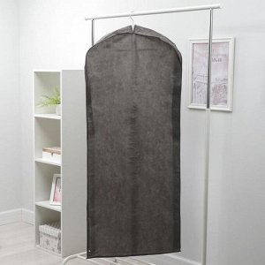 Чехол для одежды зимний, 140×60×10 см, спанбонд, цвет серый