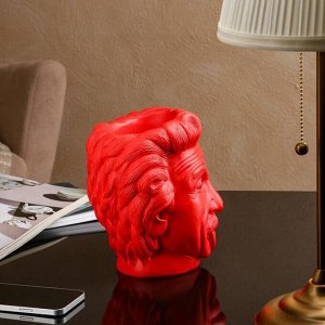 Фигурное кашпо-органайзер "Эйнштейн", красное, 21 см