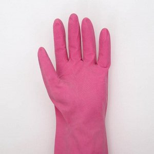 Перчатки хозяйственные резиновые Доляна, размер L, 40 гр, цвет МИКС