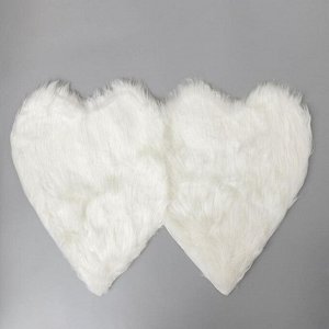 Коврик Доляна «Сердца», 60х90 см, цвет белый