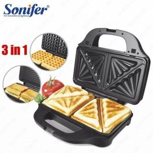 Мультипекарь Sonifer SF-6056 3 в 1 (сендвич,вафли,гриль)