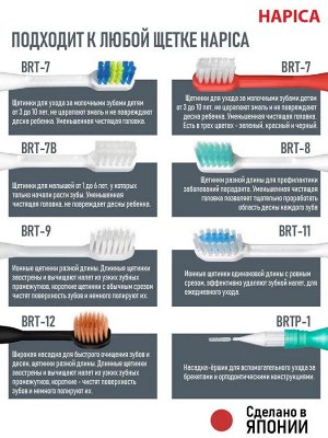 Сменная насадка для зубной щетки Hapica Панда (красная ножка)