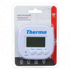 INBLOOM Термометр электронный 2 режима, с уличным датчиком, пластик, 7,5x7,6см, TA-268A