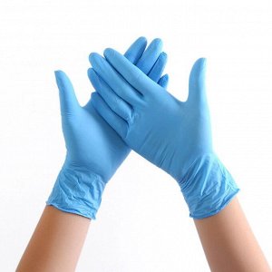 Перчатки винило-нитриловые, синий/Универсальные хозяйственные перчатки