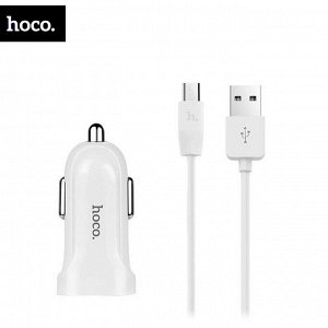 Автомобильное зарядное устройство Hoco Z2 + MicroUSB USB, 1.5A