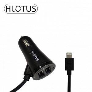 Автомобильное зарядное устройство Hlotus HL204 + For Lightning / 2 USB, 3.1A