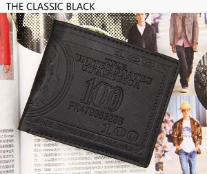 Бумажник мужской, черный