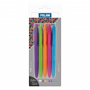 Ручка шариковая MILAN P1 touch colours,1,0мм,4цвет,5шт