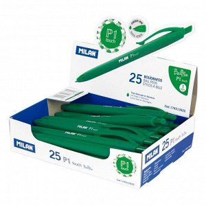 Ручка шариковая автомат MILAN P1 Touch, 1,0мм, зеленый, 176513925...
