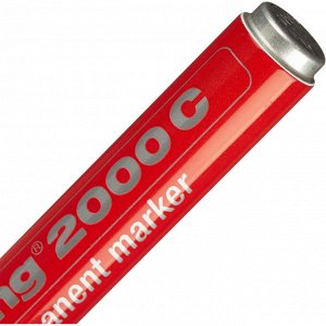 Маркер перманентный EDDING E-2000C/2 красный 1,5-3мм металл.корп....