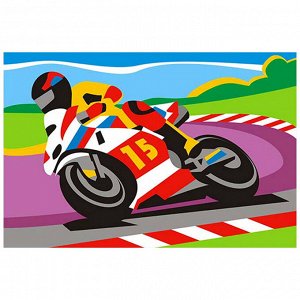 Набор для творчества картина по номерам Спортивный мотоцикл, Ркн-...