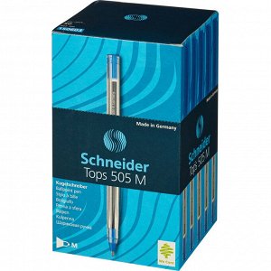 Ручка шариковая SCHNEIDER Tops 505 М однораз. 0,5 мм синий, Герма...