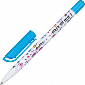 Ручка шариковая неавтомат SUNWRITE, синяя, 0,5мм, корпус в асс., ...