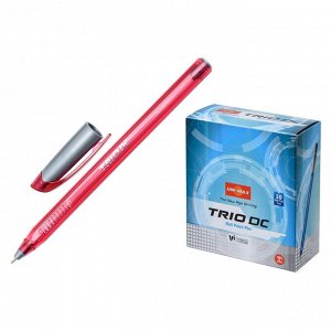 Ручка шариковая Unimax Trio DC tinted 0,7мм, красн, масл, треуг. ...