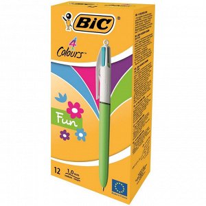 Ручка шариковая автоматическая BIC 4COLORS FASHION 4 цвета, 0.32м...