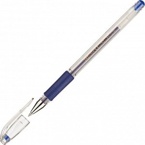 Ручка гелевая CROWN HJR-500R 0,5мм. рез. манж. синий