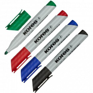 Набор маркеров для флипчартов по бумаге KORES XF1 набор 4 цв. 213...