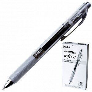 Ручка гелевая автоматическая PENTEL Energel Infree рез.ман черный...