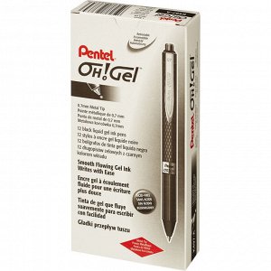 Ручка гелевая PENTEL K497А OhGel 0,35мм автомат.рез.манж.мет.клип...