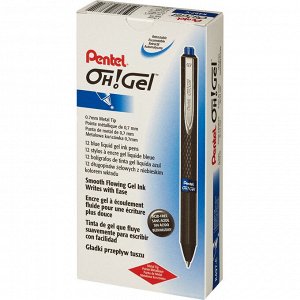 Ручка гелевая автоматическая PENTEL K497С OhGel 0,35мм р ез.манж ...