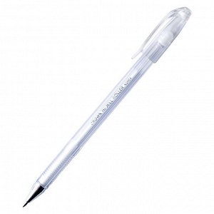 Ручка гелевая неавтоматическая пастель белая CROWN, 0,7мм...