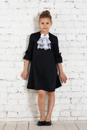 Чёрное школьное платье, модель 0159