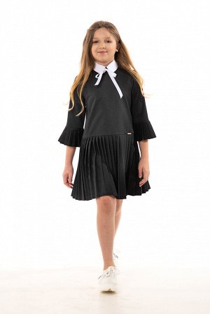 Серое школьное платье, модель 0164