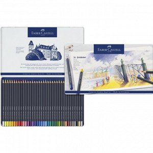 Карандаши цветные Faber-Castell Goldfaber 36цв.,кругл, метал.кор,...