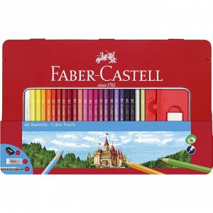 Карандаши цветные Faber-Castell, 48цв.+4, с ластиком, точилкой, 1...