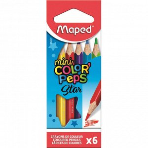Карандаши цветные Maped COLOR'PEPS 6 цветов мини, треугольные, 83...
