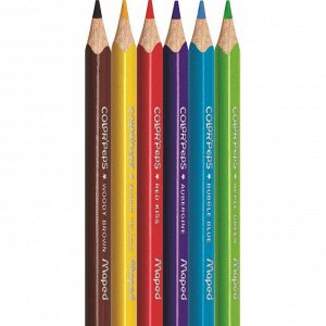 Карандаши цветные Maped COLOR'PEPS 6 цветов мини, треугольные, 83...