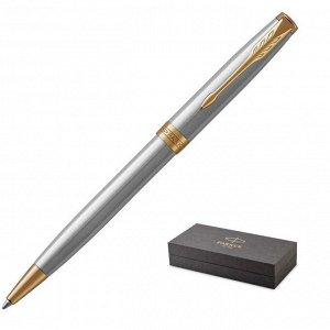 Шариковая ручка PARKER SONNET STAINLESS STEEL GT черн 0,8мм 1931507