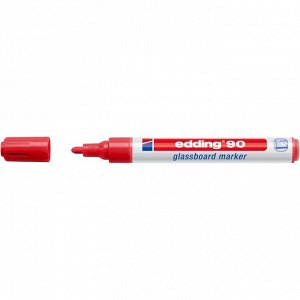 Маркер для стеклянных досок EDDING E-90/002 красный 2-3 мм круг.н...
