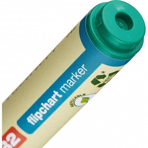 Маркер для флипчартов EDDING 32/4 Ecoline, 1-5 мм, зеленый, скош....