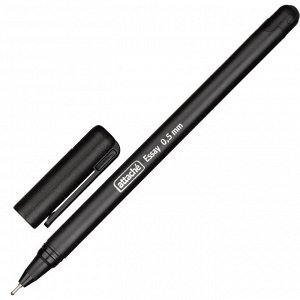Ручка шариковая неавтоматическая Attache Essay, 0,5мм, черный сте...
