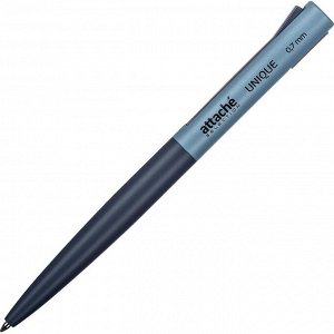 Ручка шариковая Attache Selection Unique,син.ст.автомат. серо-гол...