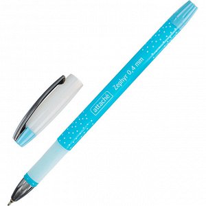 Ручка шариковая неавтоматическая Attache Zephyr, синий ст. корп.а...