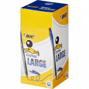 Ручка шариковая BIC Cristal Large синий 0,32мм Франция