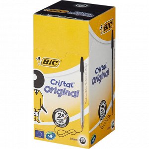 Ручка шариковая BIC Cristal черный 0,32 мм Франция