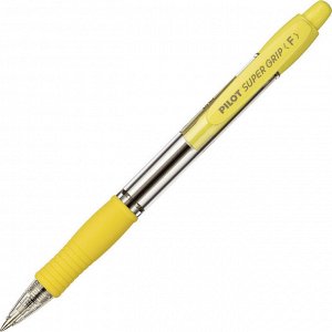 Ручка шариковая автоматическая BPGP-10R-F Y SUPER GRIP желтого цв...