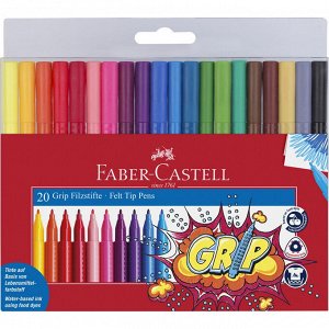 Фломастеры Faber-Castell Grip, 20цв., трехгр, 155320...