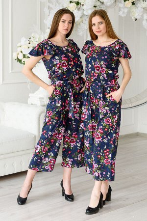Комбинезон женский из кулирки Верена малиновый колос