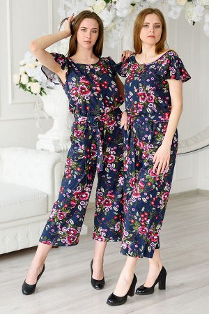 Комбинезон женский из кулирки Верена малиновый колос