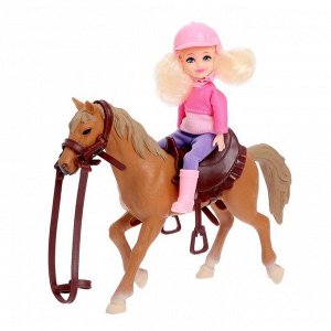 Набор игровой кукла с лошадкой, шарнирная, МИКС