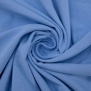 Ткань кулирка с лайкрой цвет голубой