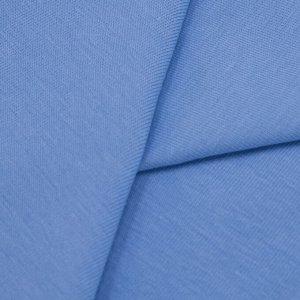 Ткань кулирка с лайкрой цвет голубой