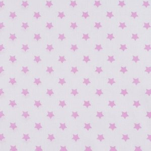 Ткань поплин 150 см 390А/2 Звездочки цвет розовый