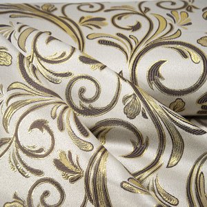 Портьерная ткань с люрексом 150 см 5222 цвет серый/золото