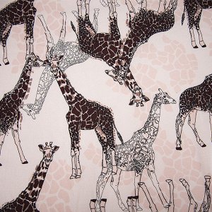 Ткань кулирка R4209-V1 Жирафы цвет пудровый