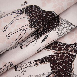 Ткань кулирка R4209-V1 Жирафы цвет пудровый